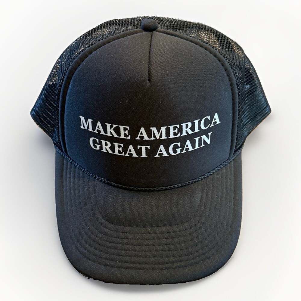 Donald Trump MAGA Make America Great Again Unisex Black Snapback Trucker Hat Cap